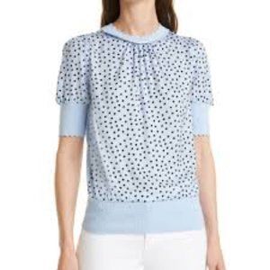 Ted Baker London T Erii Spotty Blue Polka Dot Blouse